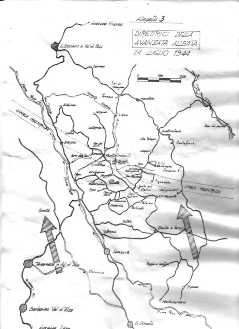 Direttrici della avanzata alleata (San Casciano e Montefiridolfi)