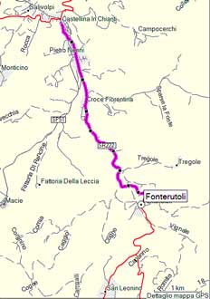 Cartina della zona di Fonterutoli