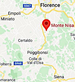 Map of location of villa Monte Nisa
